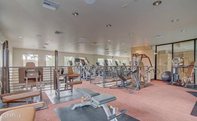 6900 E Princess Dr Unit 1176, Phoenix, AZ 85054 - exercise room with carpet and recessed lighting