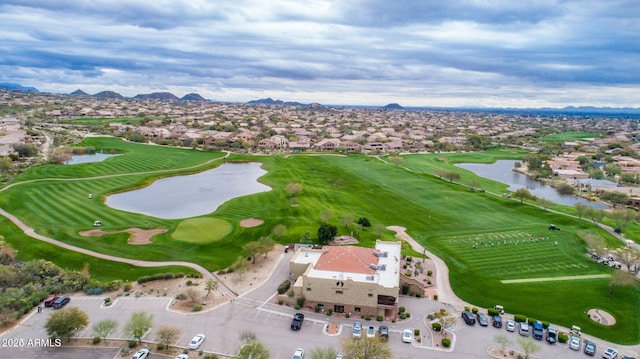 3055 N Red Mtn Unit 95, Mesa, AZ 85207 - aerial overview of property's location featuring a water and mountain view, nearby suburban area, and a golf club