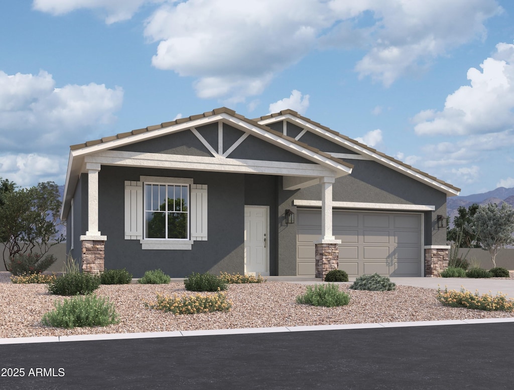 craftsman-style house featuring a garage