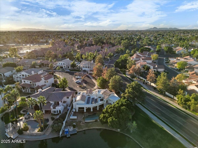 drone / aerial view with a residential view