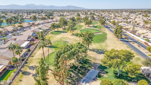 aerial view featuring a mountain view