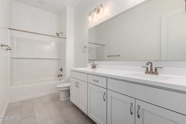 12029 W Marguerite Ave, Avondale, AZ 85323 - bathroom with toilet, double vanity, and  shower combination