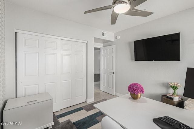 7575 E Indian Bend Rd Unit 1142, Scottsdale, AZ 85250 - office space with ceiling fan and wood finished floors