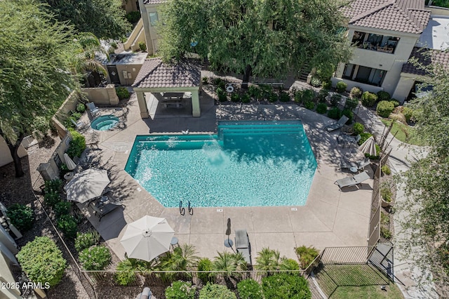 7575 E Indian Bend Rd Unit 1142, Scottsdale, AZ 85250 - community pool with a gazebo and a patio area