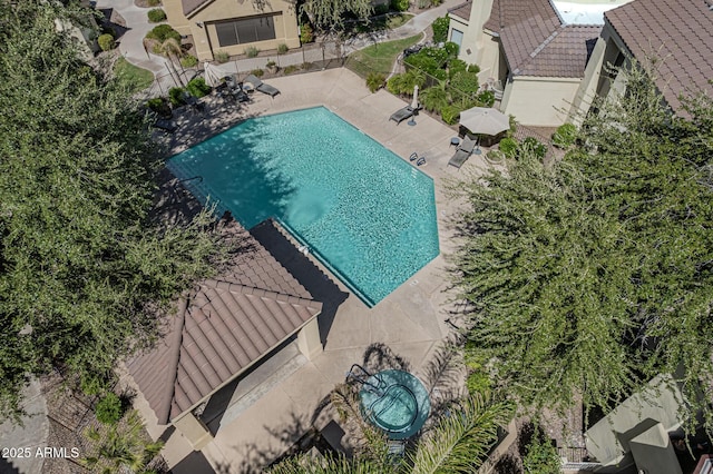 7575 E Indian Bend Rd Unit 1142, Scottsdale, AZ 85250 - aerial view of a pool area