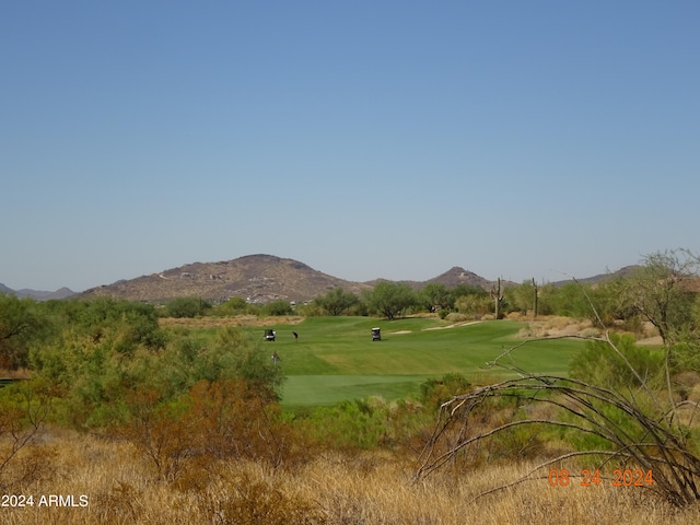 view of community featuring a mountain view