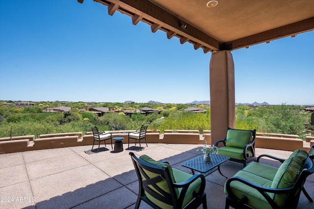 view of patio / terrace with an outdoor living space