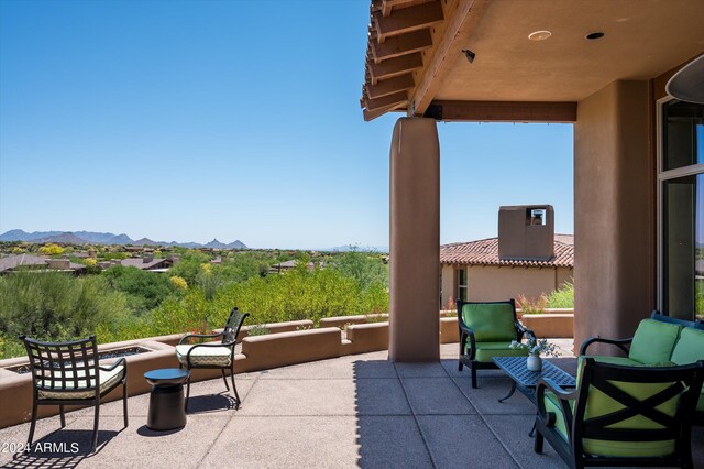 view of patio featuring an outdoor living space