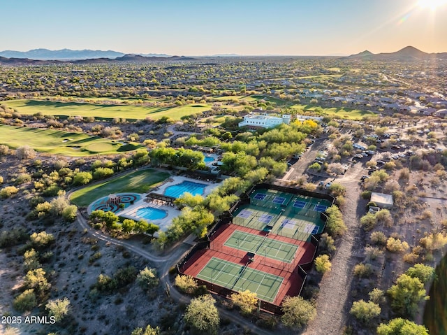 31108 N 122nd Ln, Peoria, AZ 85383 - aerial view of mountains, a pool, and a golf course