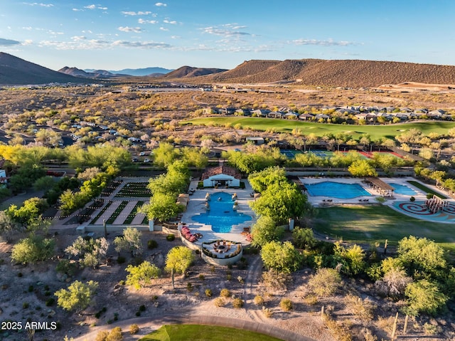31108 N 122nd Ln, Peoria, AZ 85383 - aerial view of a pool area and mountains