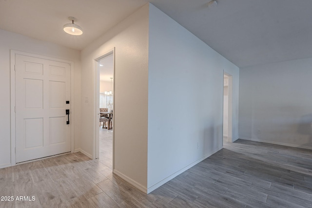 foyer with hardwood / wood-style floors