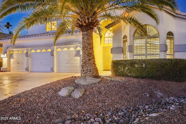 view of front of home featuring a garage