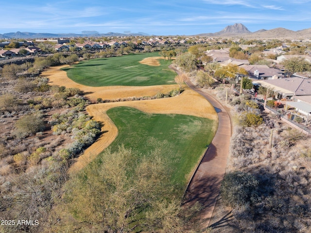 bird's eye view featuring a mountain view