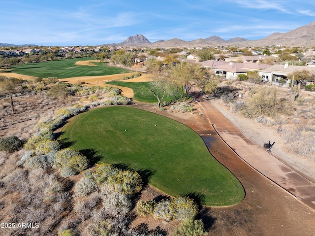 aerial view featuring a mountain view