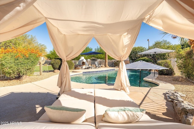 9035 W Villa Chula, Peoria, AZ 85383 - view of pool with a fenced in pool, a fenced backyard, and a patio area