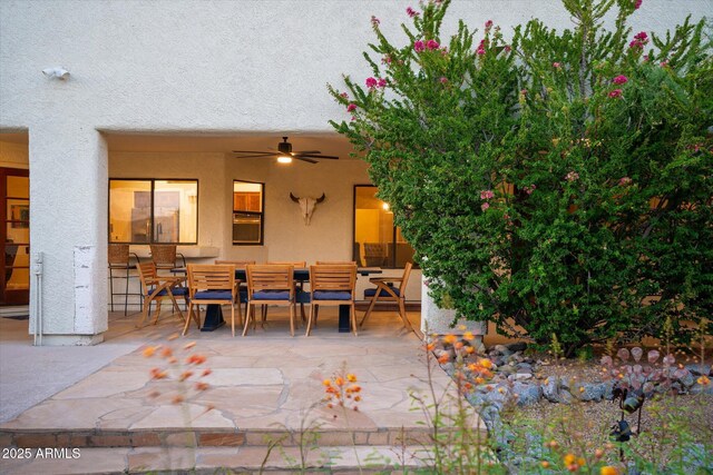 9035 W Villa Chula, Peoria, AZ 85383 - view of patio / terrace with a ceiling fan and outdoor dining area