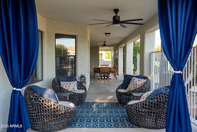 9035 W Villa Chula, Peoria, AZ 85383 - view of patio with a ceiling fan and outdoor dining area