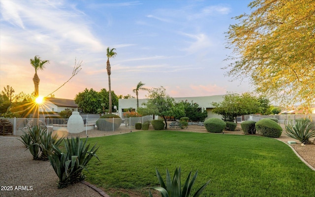 9035 W Villa Chula, Peoria, AZ 85383 - yard at dusk featuring fence