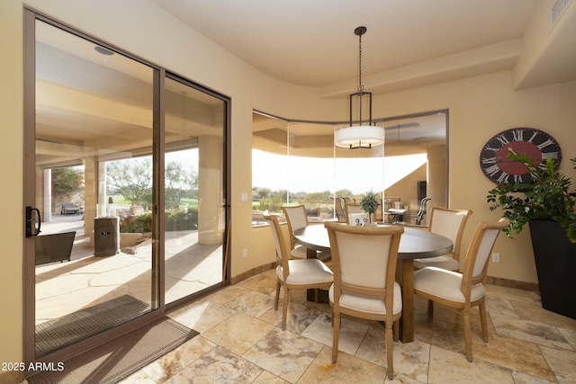 dining area featuring a wealth of natural light