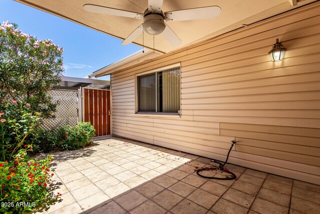 2442 N 22nd Ave, Phoenix, AZ 85009 - view of patio with ceiling fan and fence