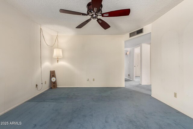 2442 N 22nd Ave, Phoenix, AZ 85009 - carpeted spare room with a textured ceiling and a ceiling fan