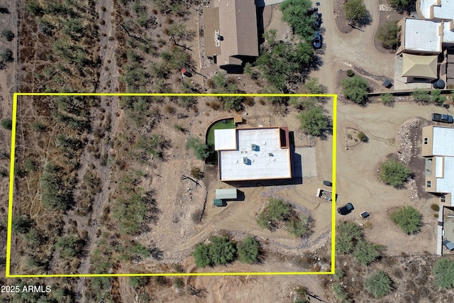 44421 N 12th St, New River, AZ 85087 - aerial view of property's location featuring property boundaries highlighted and a desert landscape