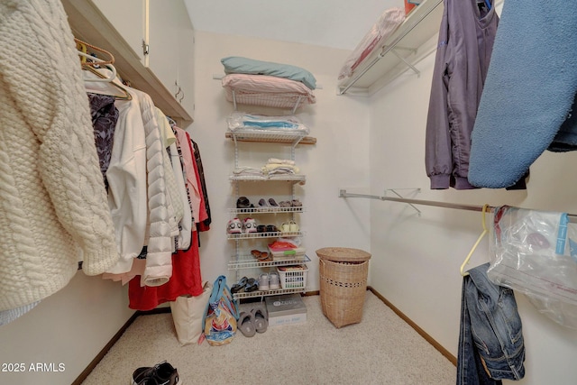 view of walk in closet