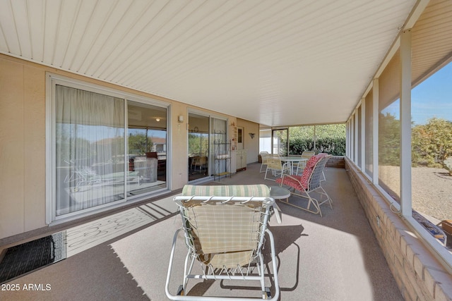 view of sunroom