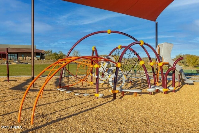 view of community jungle gym