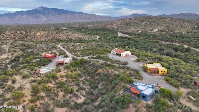 aerial view featuring a mountain view