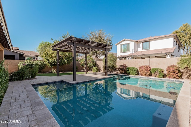 view of pool with a pergola