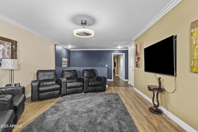 19239 W Elm St, Litchfield Park, AZ 85340 - cinema featuring crown molding and wood finished floors