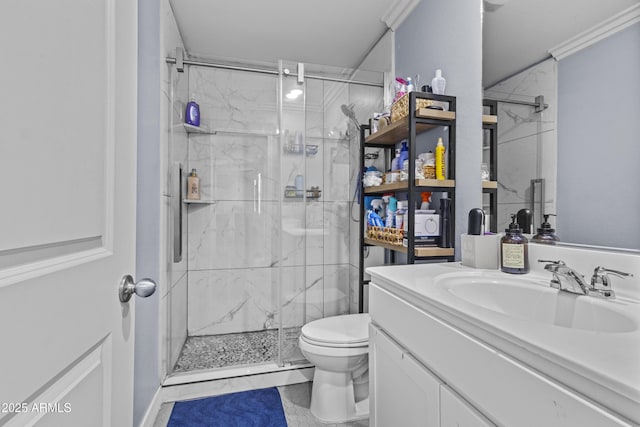19239 W Elm St, Litchfield Park, AZ 85340 - bathroom with a marble finish shower and vanity