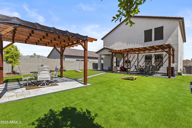 19239 W Elm St, Litchfield Park, AZ 85340 - fenced backyard featuring a pergola and a patio