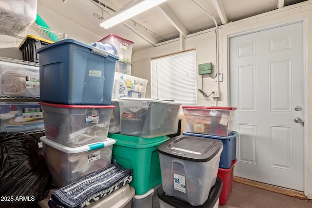 view of storage room