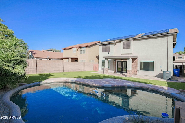 20722 N 38th St, Phoenix, AZ 85050 - view of pool featuring french doors, a fenced backyard, and a patio