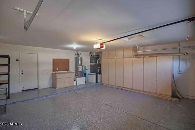 20722 N 38th St, Phoenix, AZ 85050 - garage with water heater, heating unit, and a garage door opener