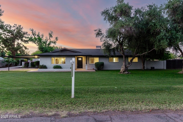 2350 E Melrose St, Gilbert, AZ 85297 - ranch-style home featuring an attached carport and driveway