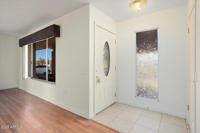 entryway featuring light hardwood / wood-style floors