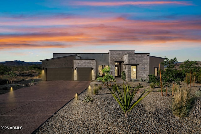 24911 N 124th Way, Scottsdale, AZ 85255 - contemporary house with an attached garage and driveway