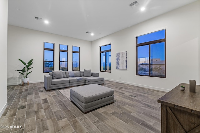 24911 N 124th Way, Scottsdale, AZ 85255 - living area featuring wood finished floors and recessed lighting