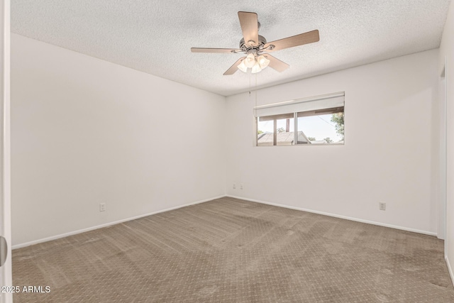 518 N Cheri Lynn Dr, Chandler, AZ 85225 - carpeted empty room featuring a textured ceiling, ceiling fan, and baseboards
