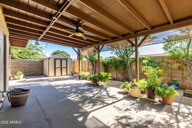 518 N Cheri Lynn Dr, Chandler, AZ 85225 - fenced backyard with a patio and ceiling fan
