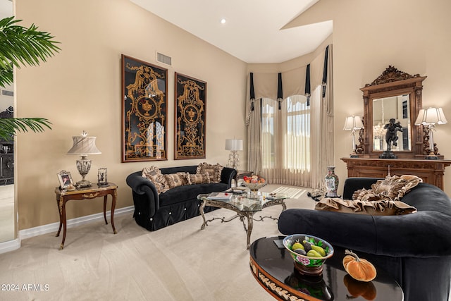 view of carpeted living room