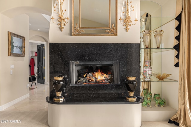 details with a high end fireplace