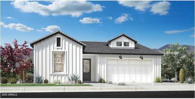 17655 W Crawfordsville Dr, Surprise, AZ 85388 - modern farmhouse featuring a garage, board and batten siding, and concrete driveway