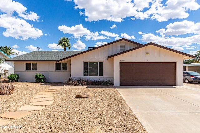 1203 E Bishop Dr, Tempe, AZ 85282 - ranch-style home featuring a garage, driveway, and roof with shingles