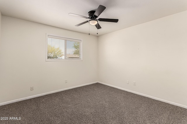 1203 E Bishop Dr, Tempe, AZ 85282 - unfurnished room with dark carpet, a ceiling fan, and baseboards