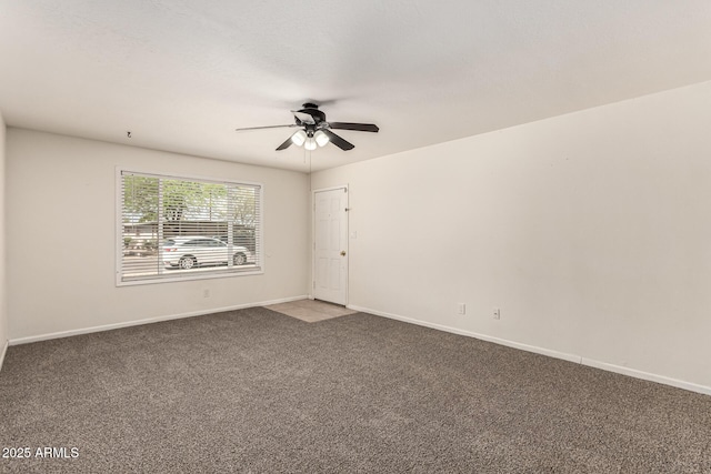 1203 E Bishop Dr, Tempe, AZ 85282 - carpeted spare room featuring baseboards and a ceiling fan