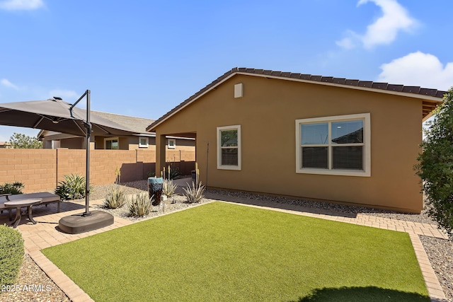 22560 E Rosa Rd, Queen Creek, AZ 85142 - rear view of property with a patio area and stucco siding